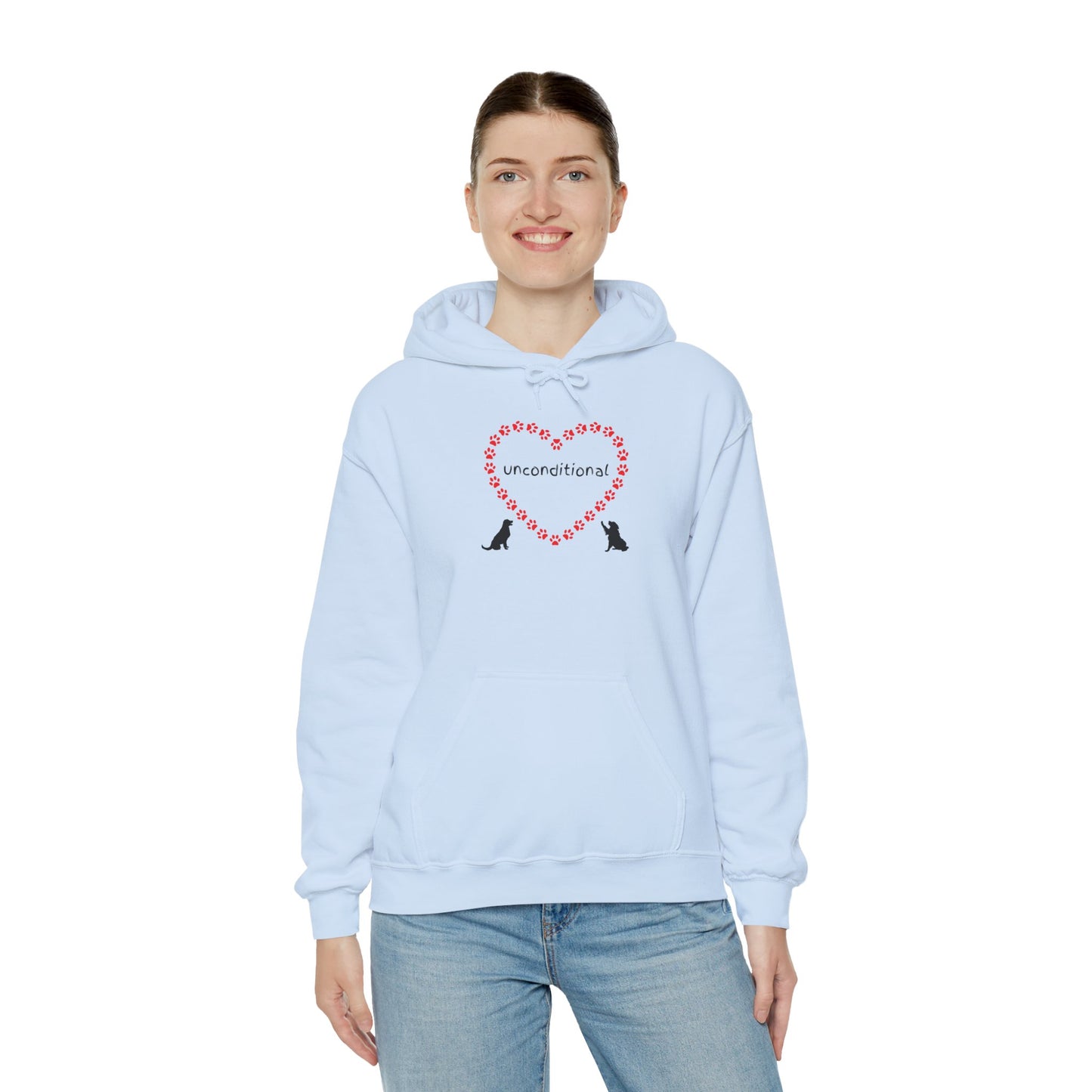 Unconditional Love Paw Print Unisex Hoodie