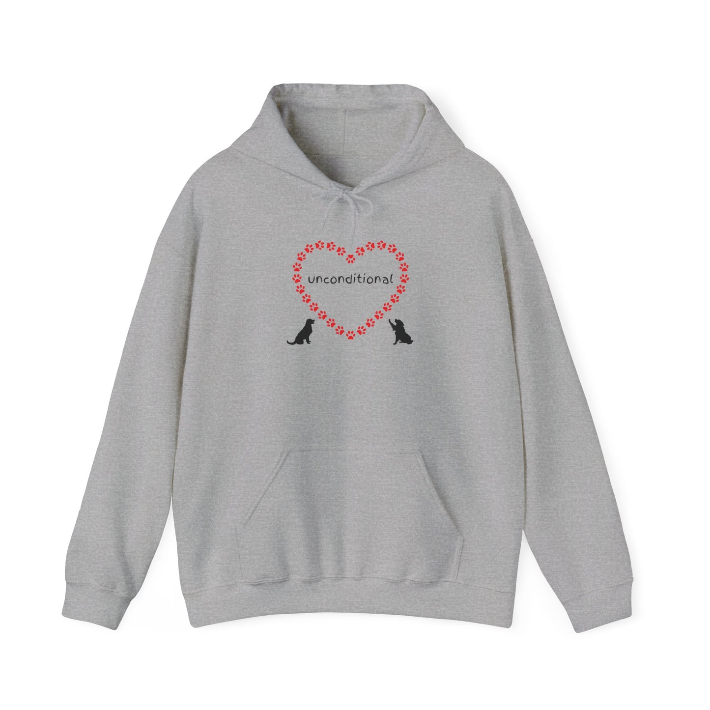 Unconditional Love Paw Print Unisex Hoodie