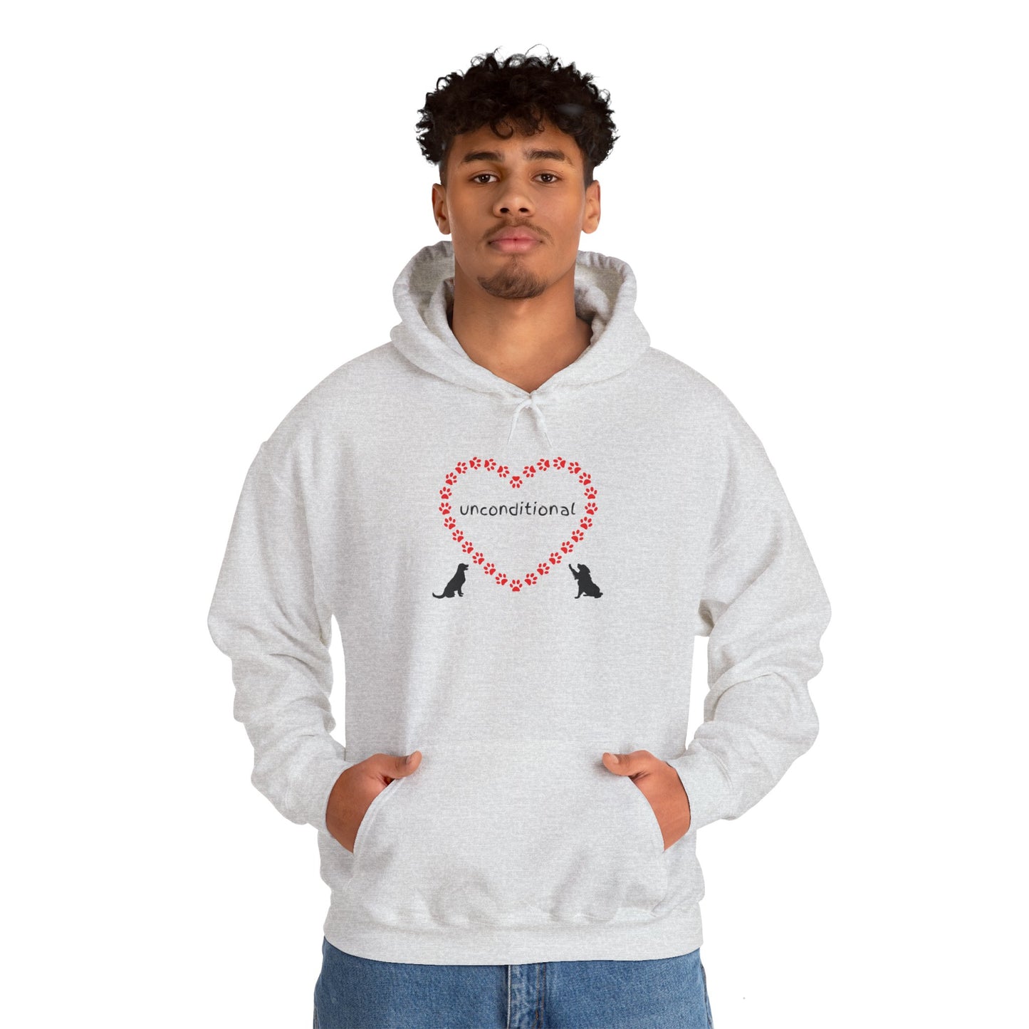Unconditional Love Paw Print Unisex Hoodie