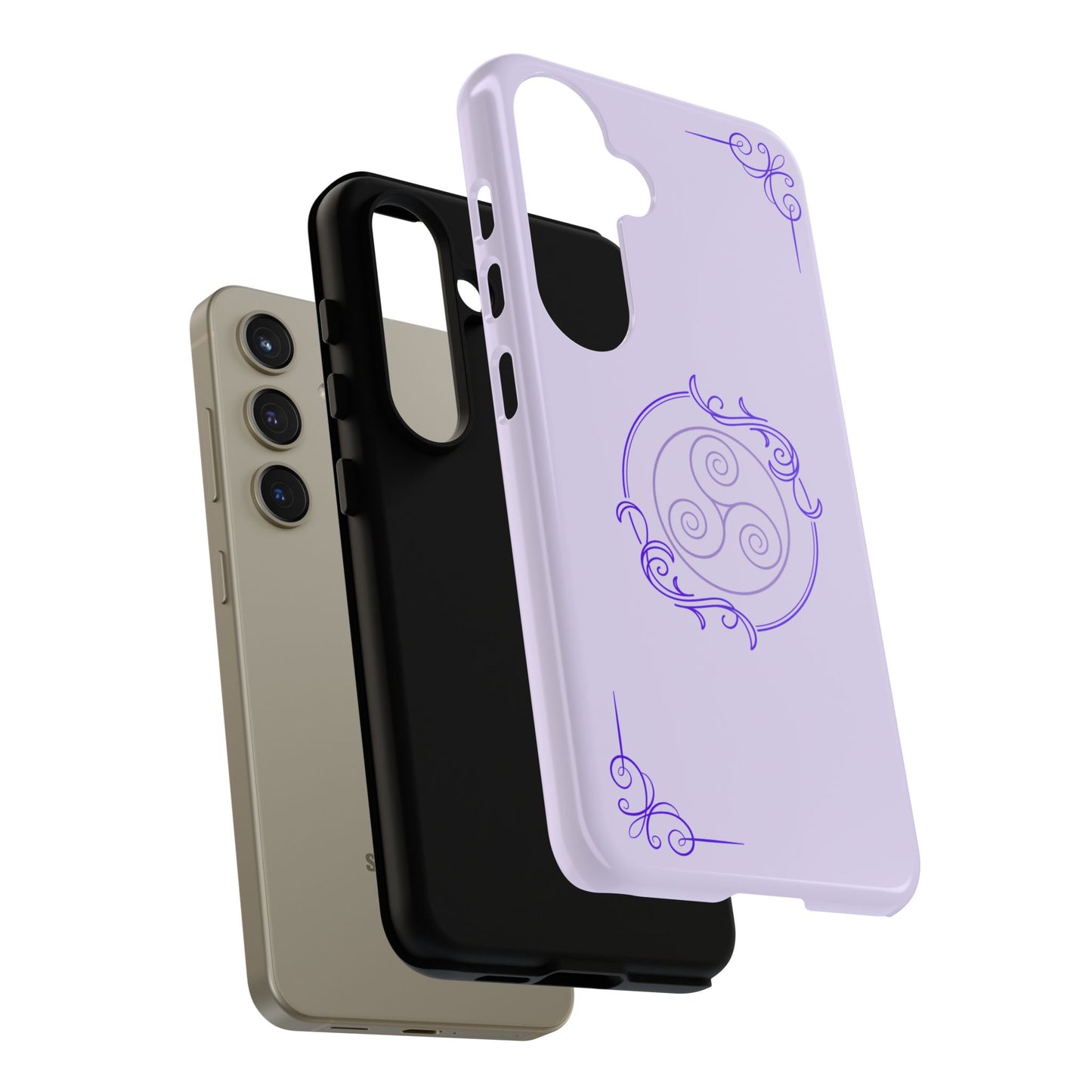 Tough Phone Cases - Purple Elegance for Multiple Models