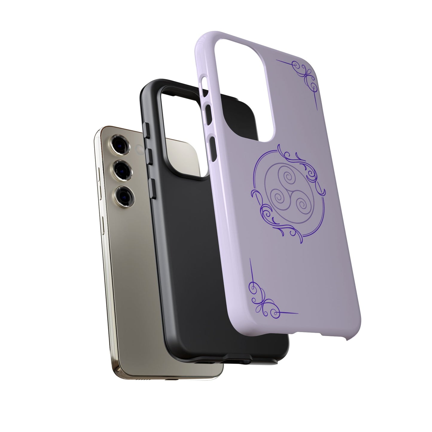 Tough Phone Cases - Purple Elegance for Multiple Models