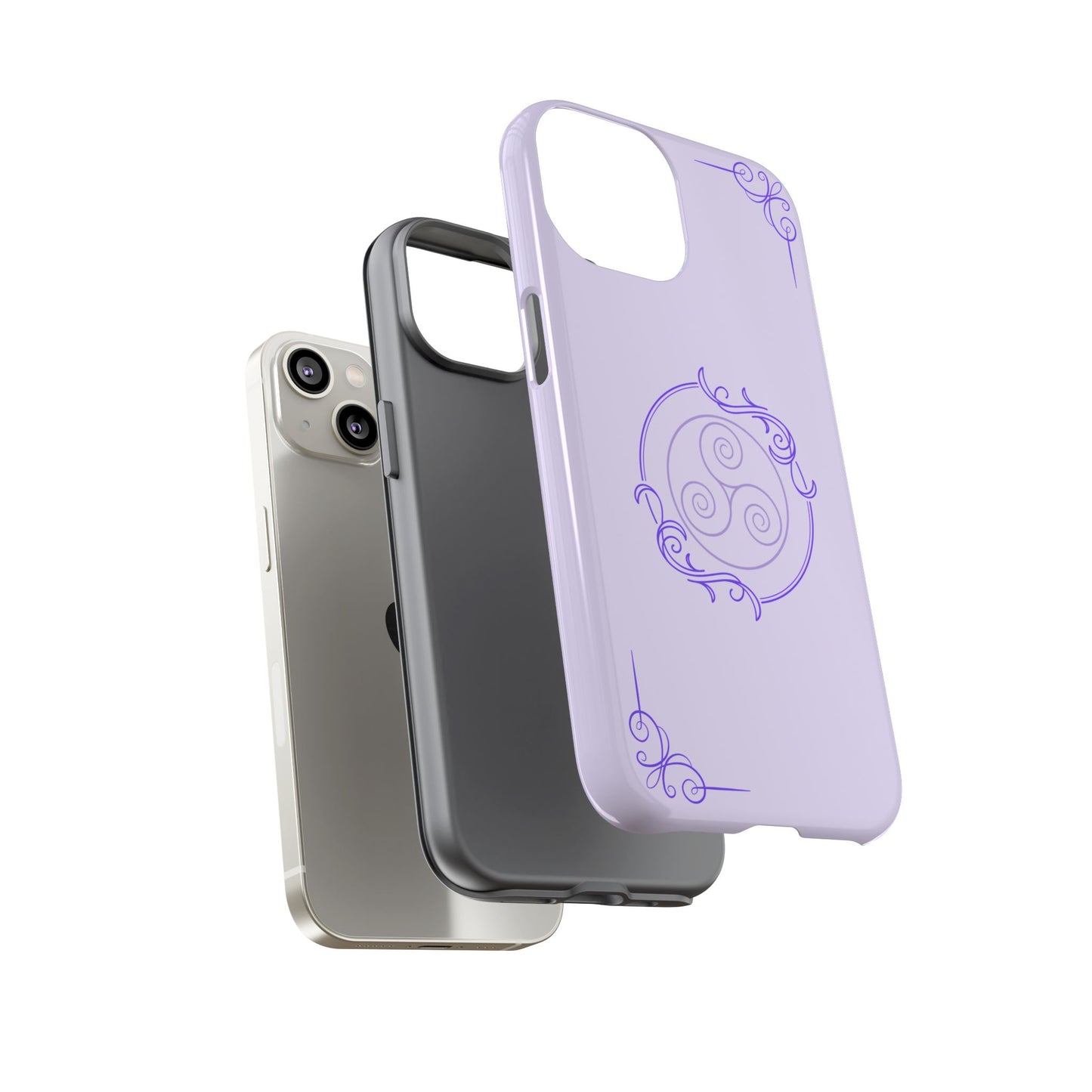 Tough Phone Cases - Purple Elegance for Multiple Models