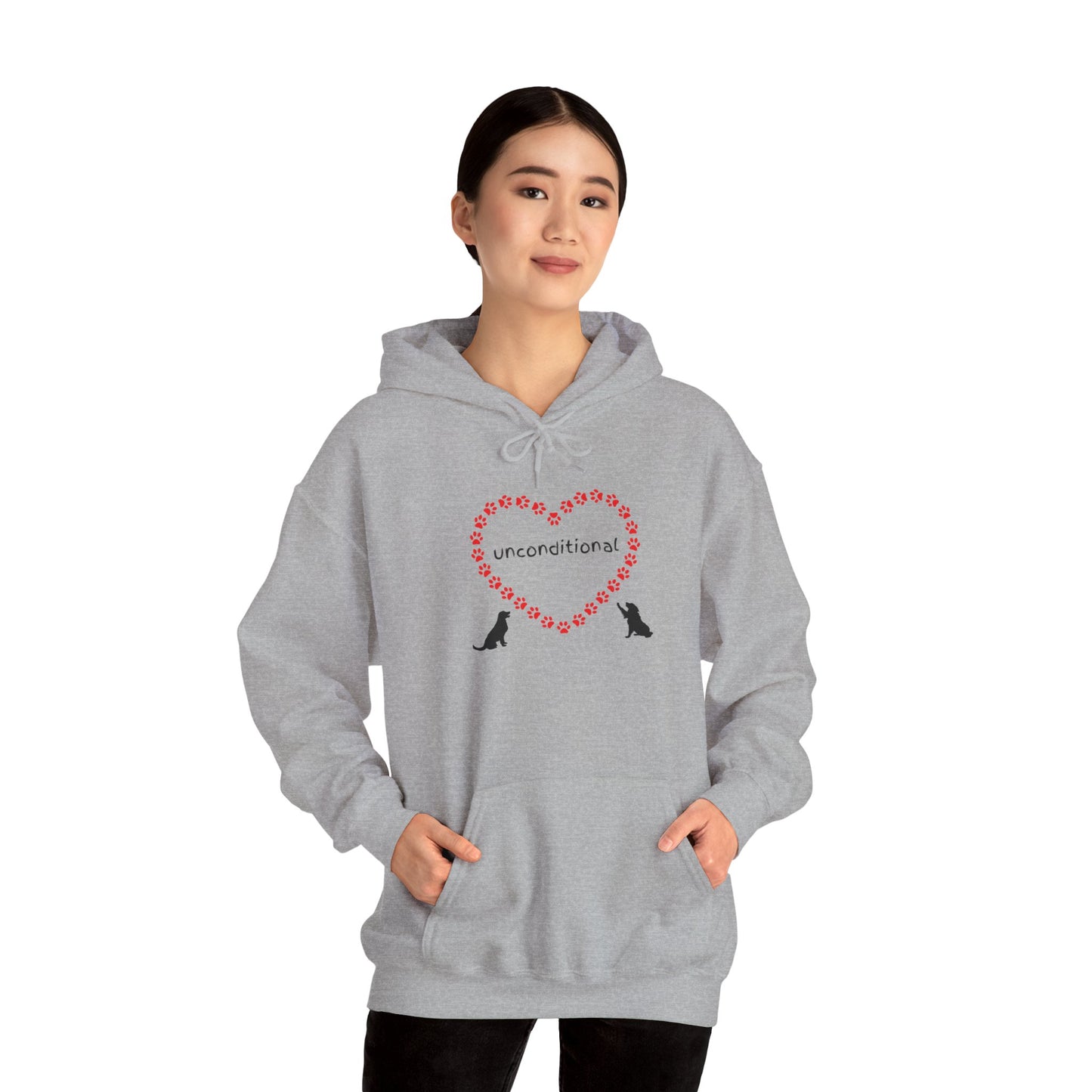 Unconditional Love Paw Print Unisex Hoodie