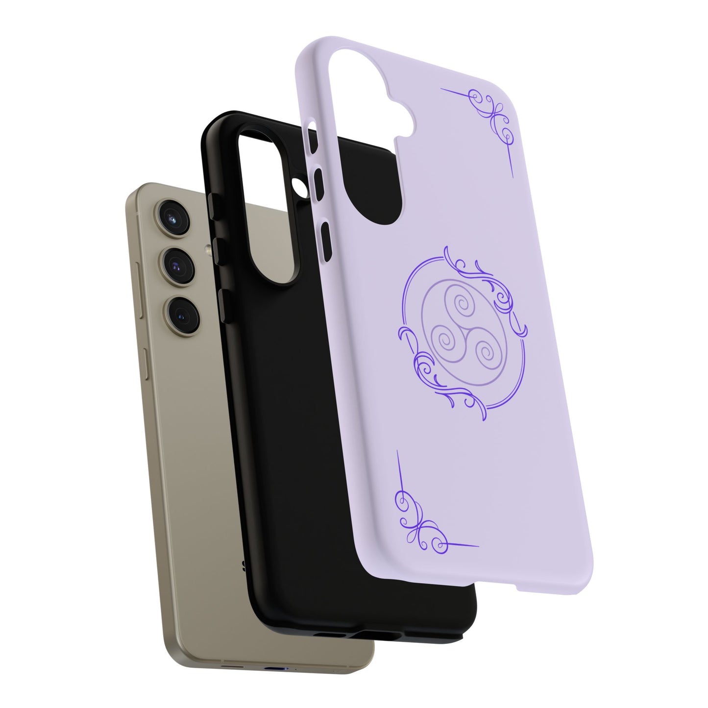 Tough Phone Cases - Purple Elegance for Multiple Models