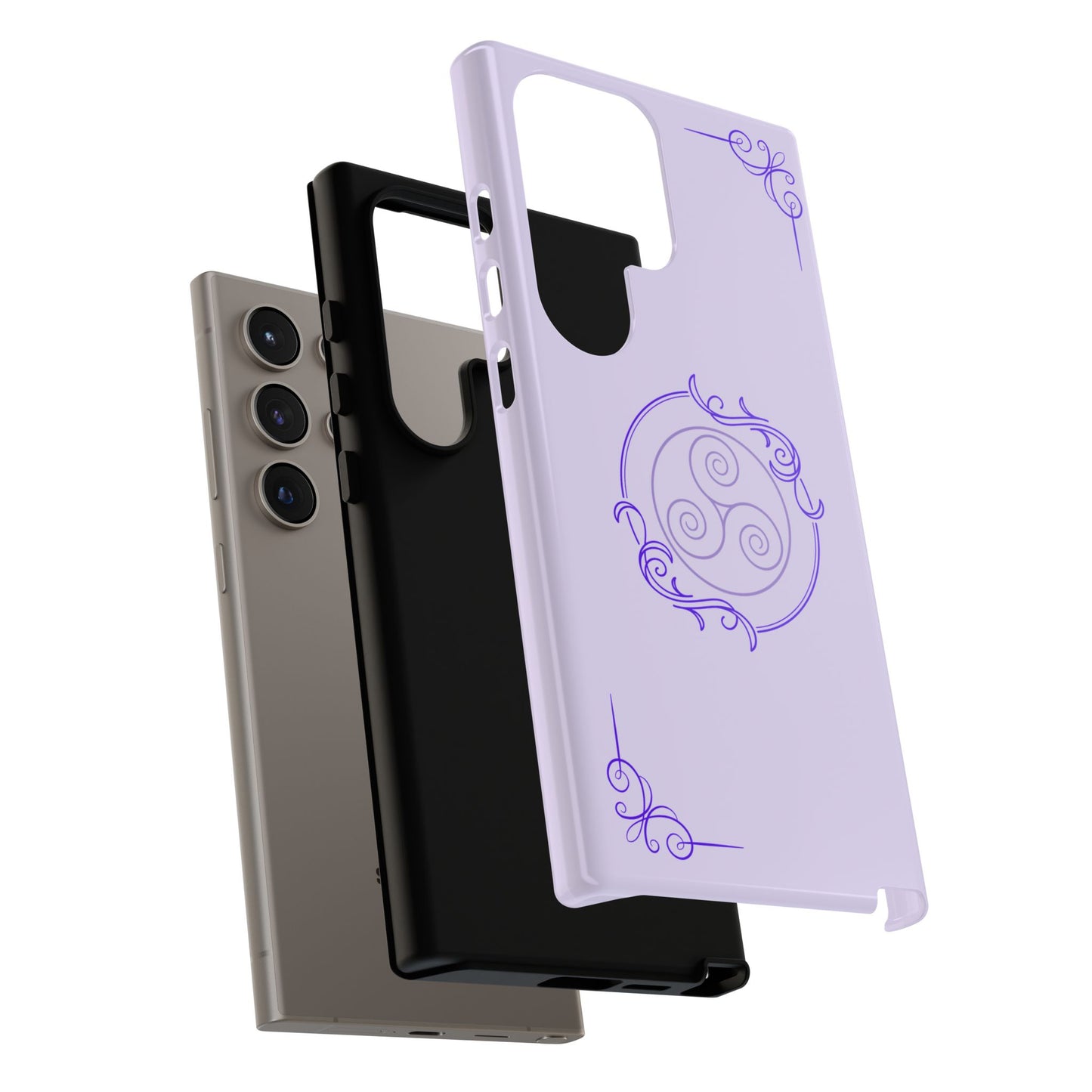 Tough Phone Cases - Purple Elegance for Multiple Models