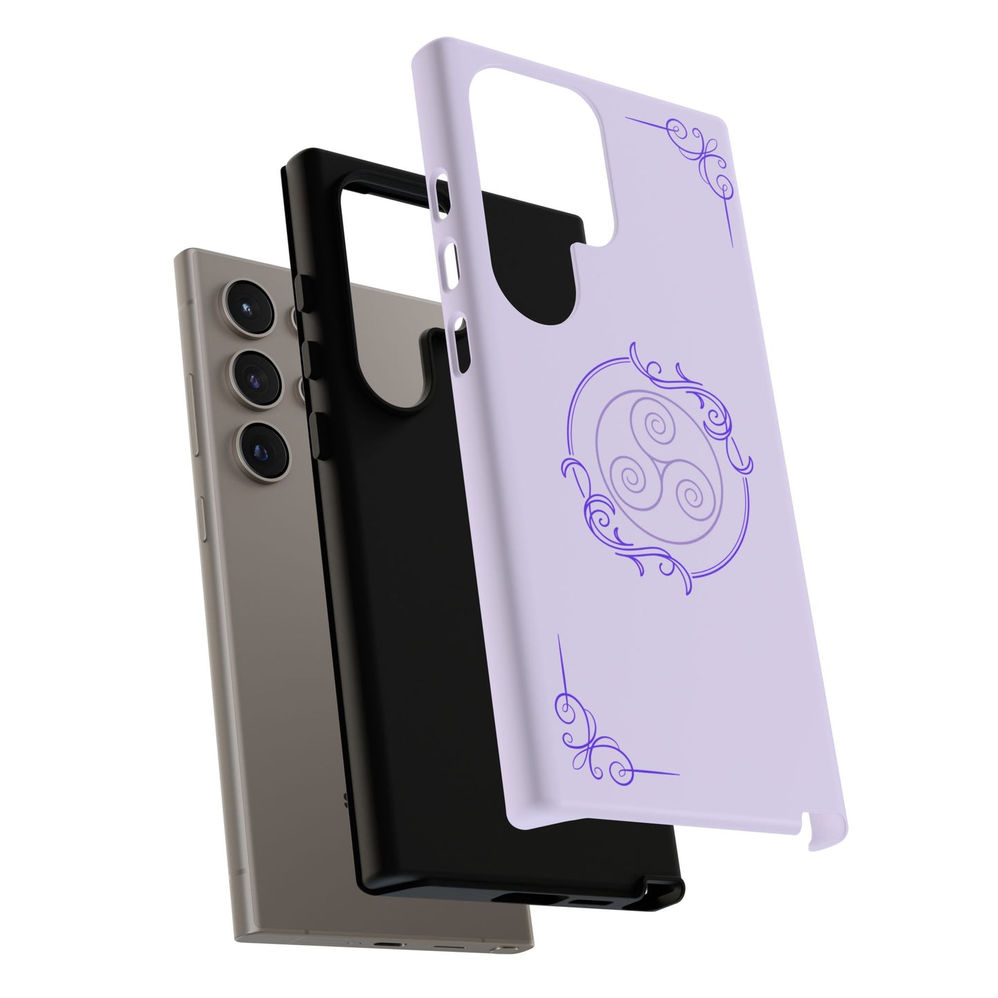 Tough Phone Cases - Purple Elegance for Multiple Models