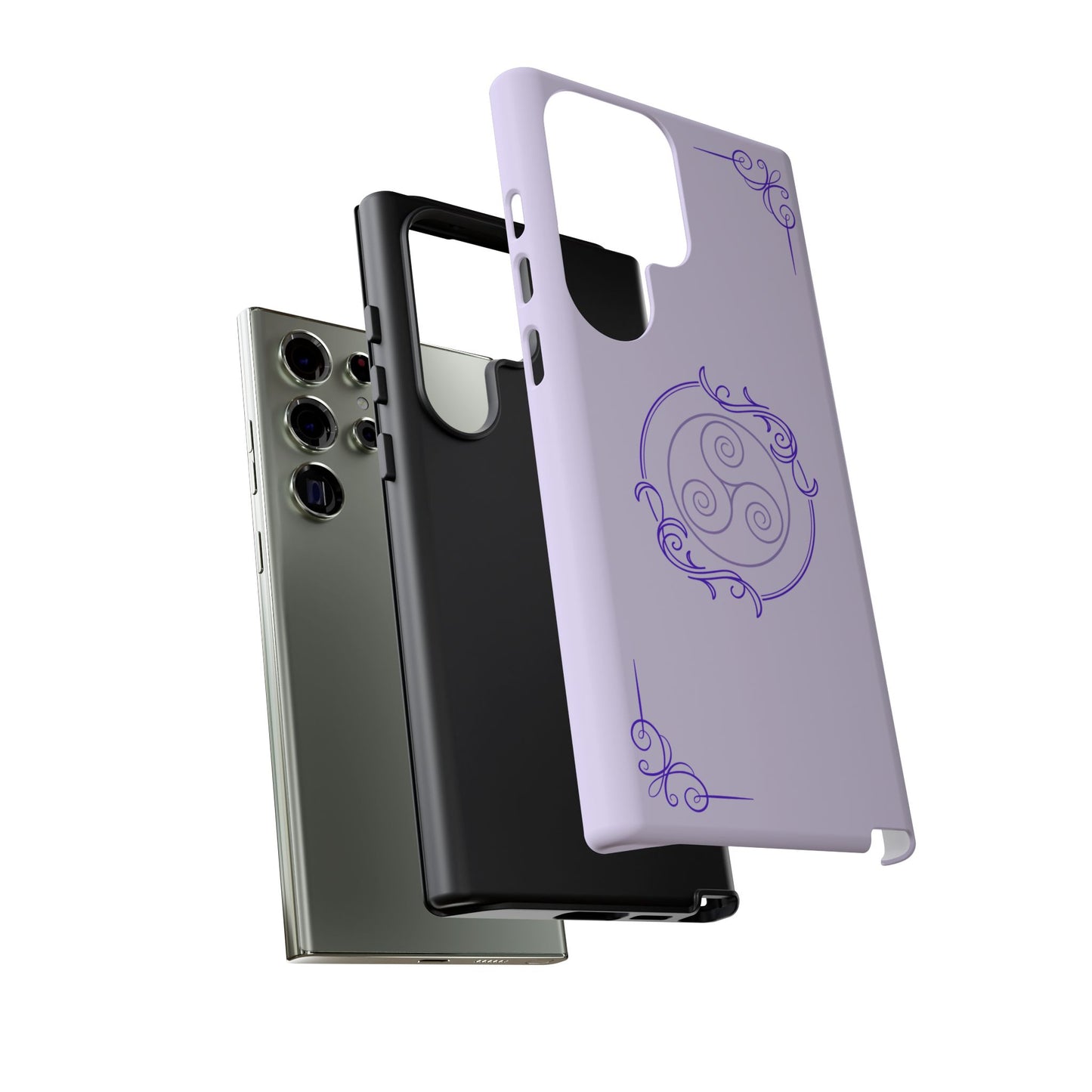 Tough Phone Cases - Purple Elegance for Multiple Models