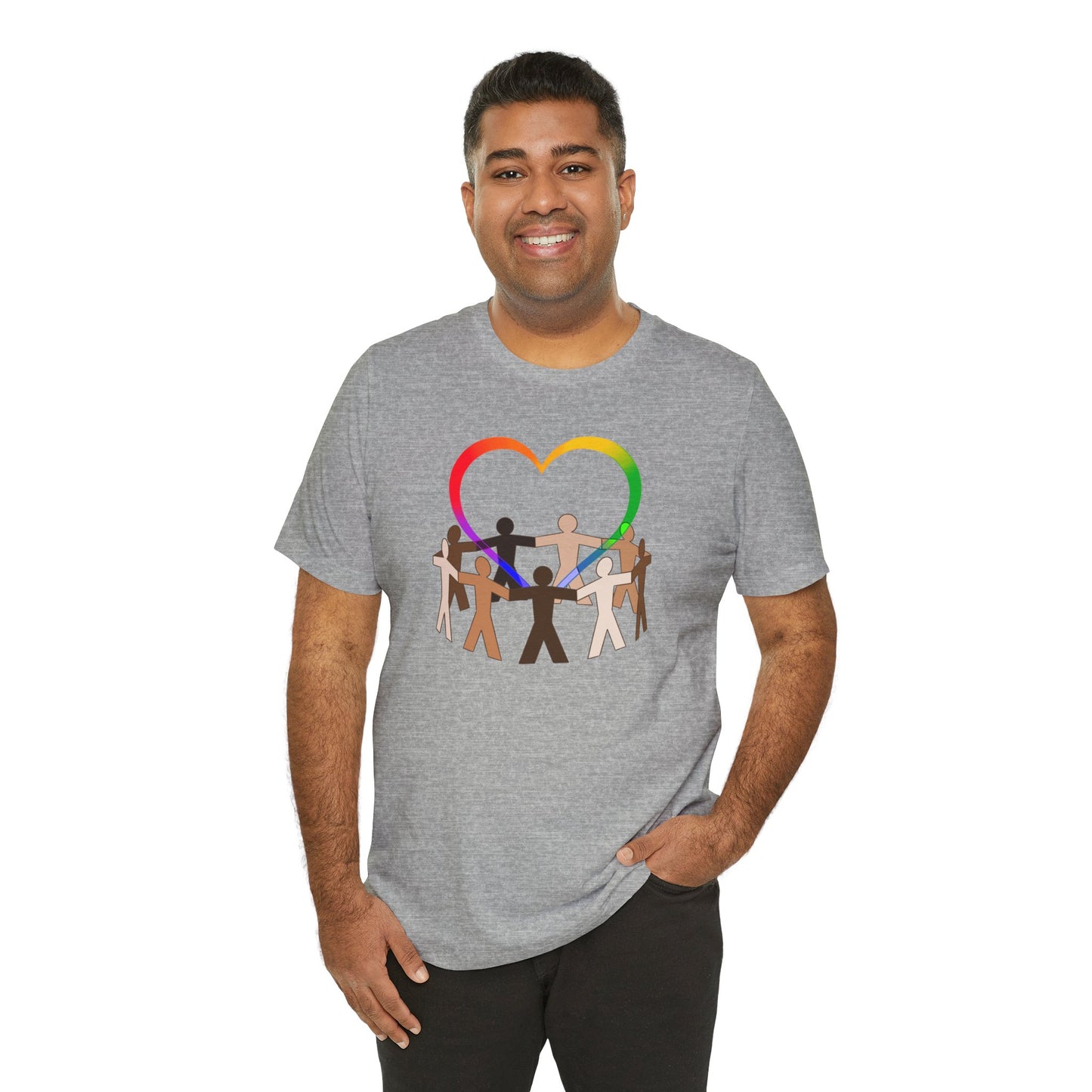 Love Rainbow Heart Premium Unisex T-shirt