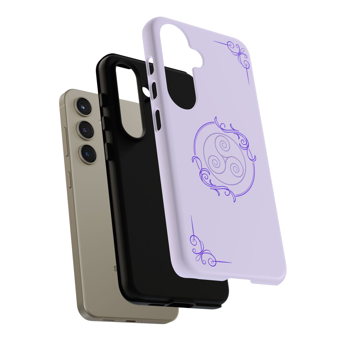 Tough Phone Cases - Purple Elegance for Multiple Models