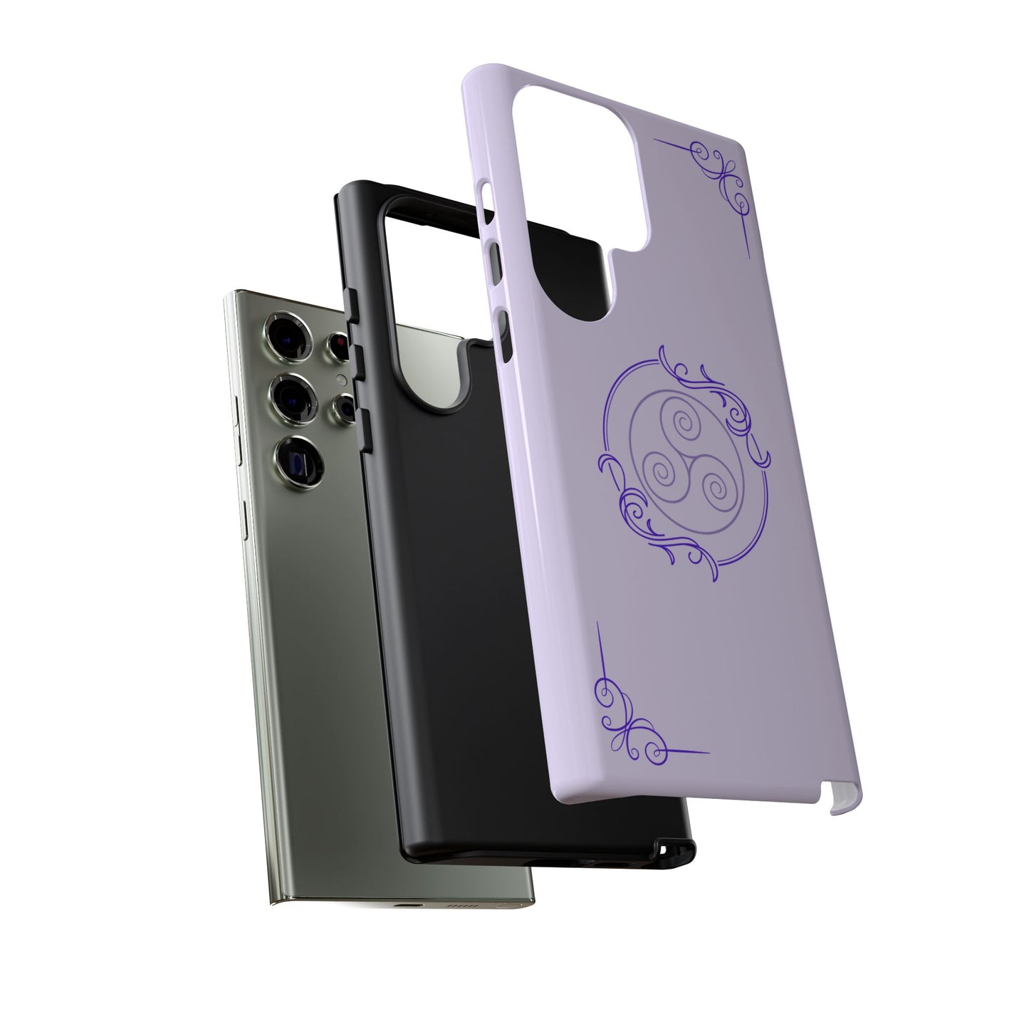 Tough Phone Cases - Purple Elegance for Multiple Models