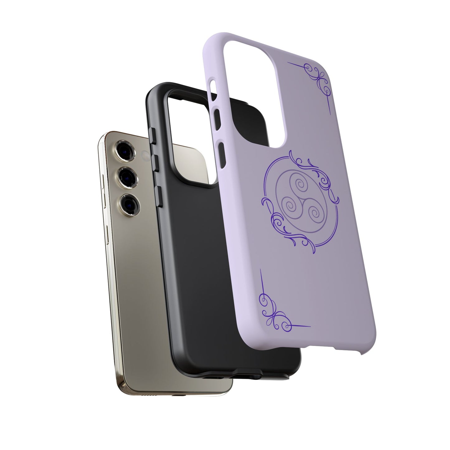 Tough Phone Cases - Purple Elegance for Multiple Models