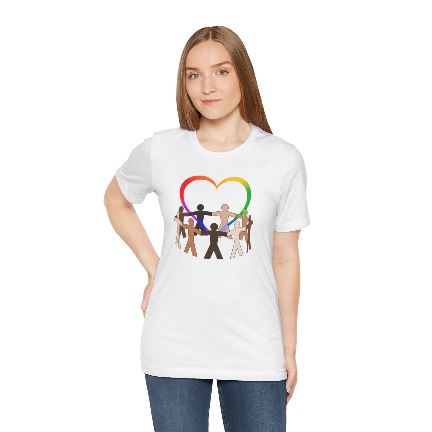 Love Rainbow Heart Premium Unisex T-shirt
