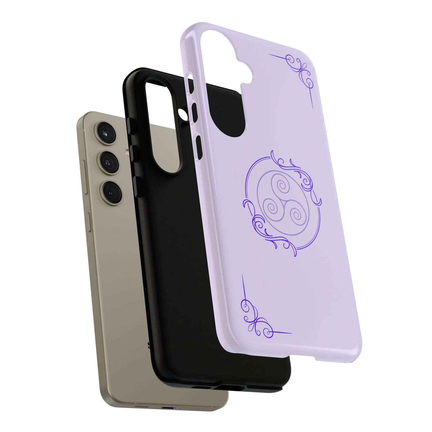 Tough Phone Cases - Purple Elegance for Multiple Models
