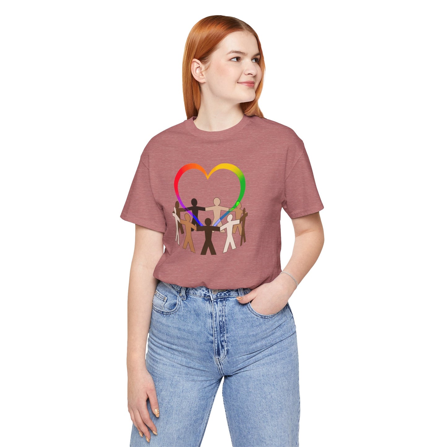 Love Rainbow Heart Premium Unisex T-shirt