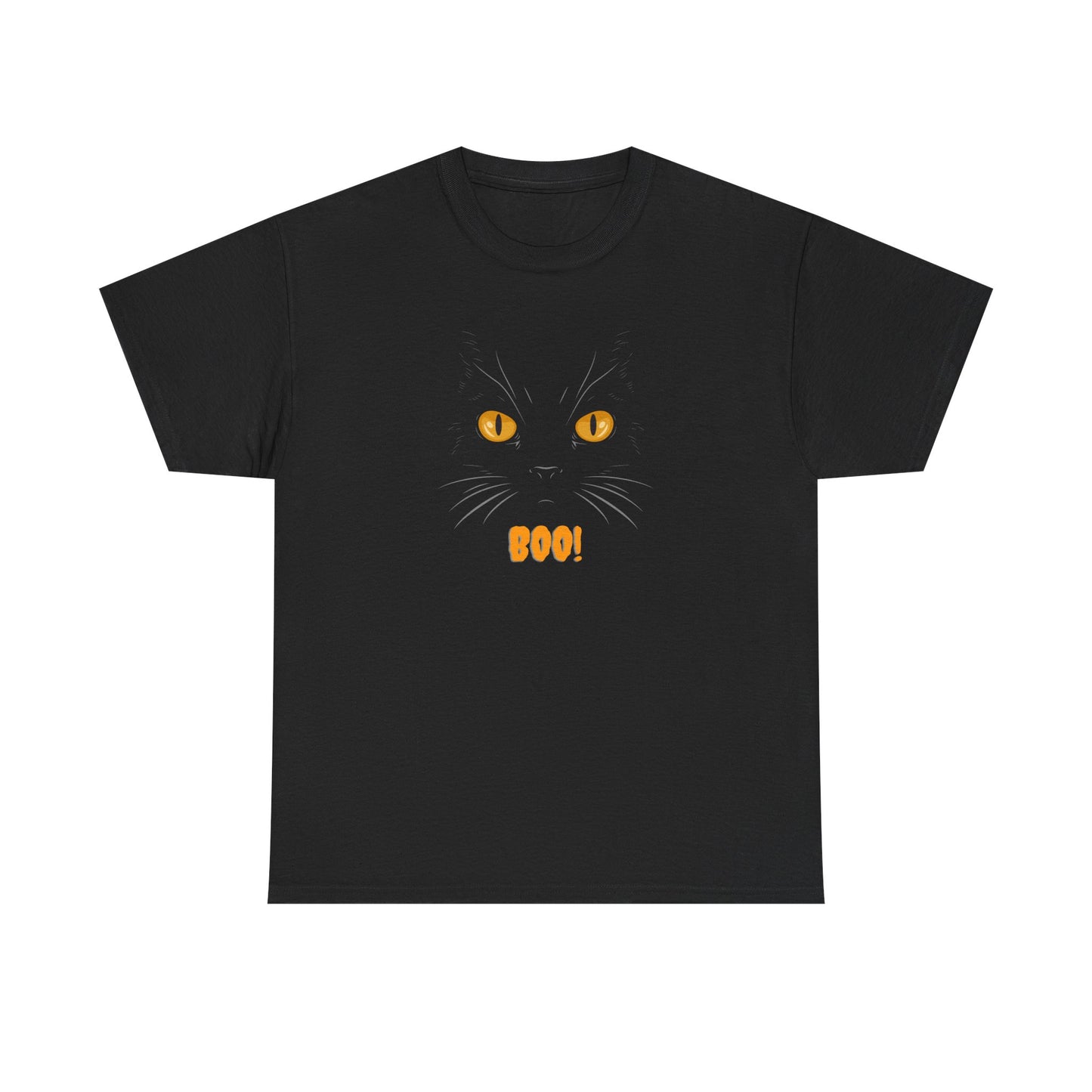 Adult Halloween BOO Cat Unisex T-shirt