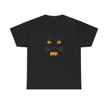 Adult Halloween BOO Cat Unisex T-shirt