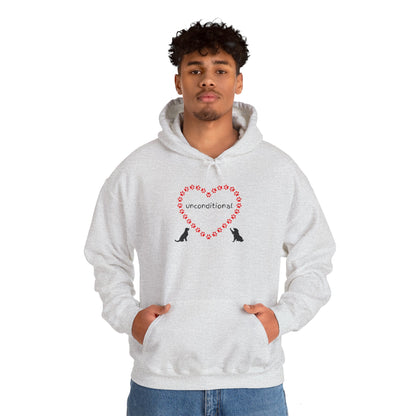 Unconditional Love Paw Print Unisex Hoodie
