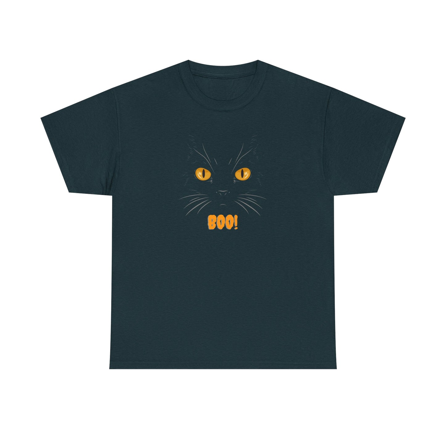 Adult Halloween BOO Cat Unisex T-shirt