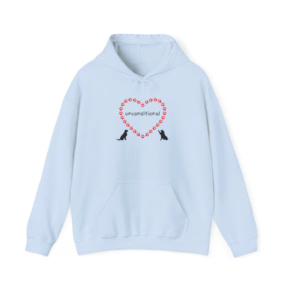 Unconditional Love Paw Print Unisex Hoodie