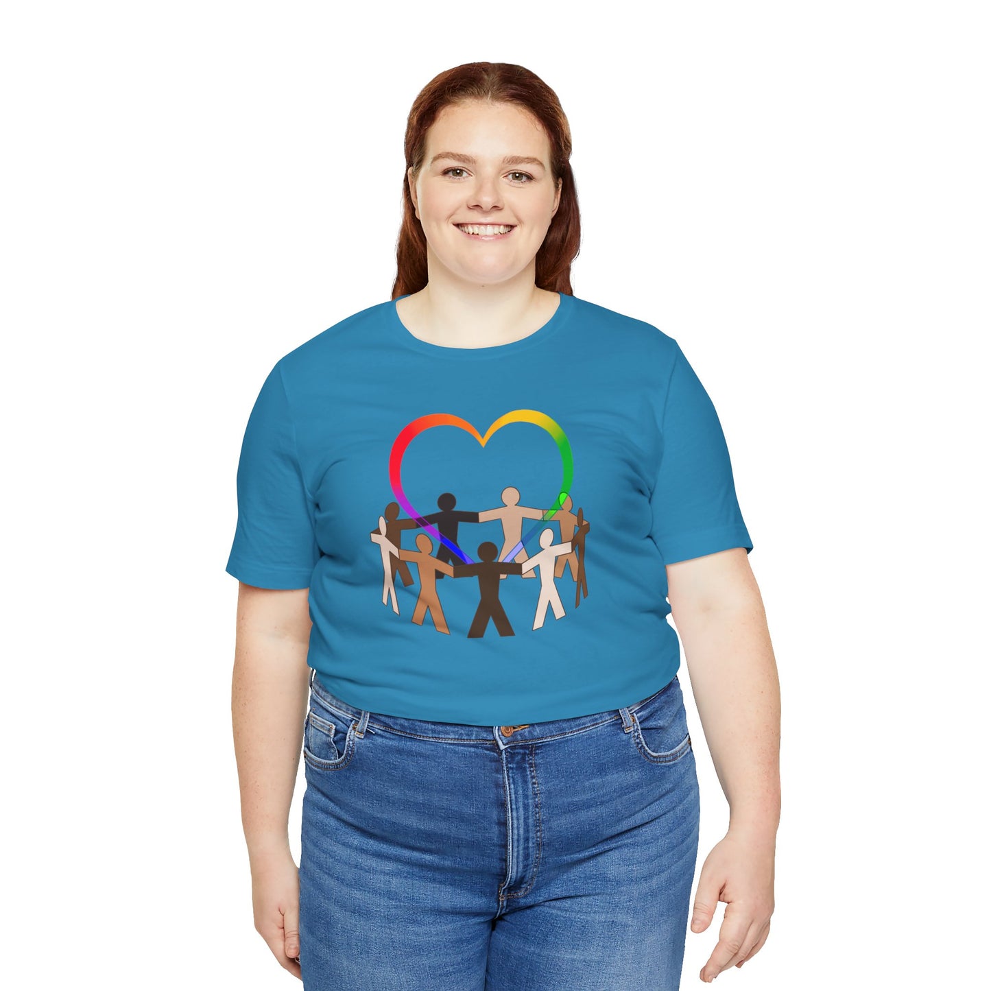 Love Rainbow Heart Premium Unisex T-shirt