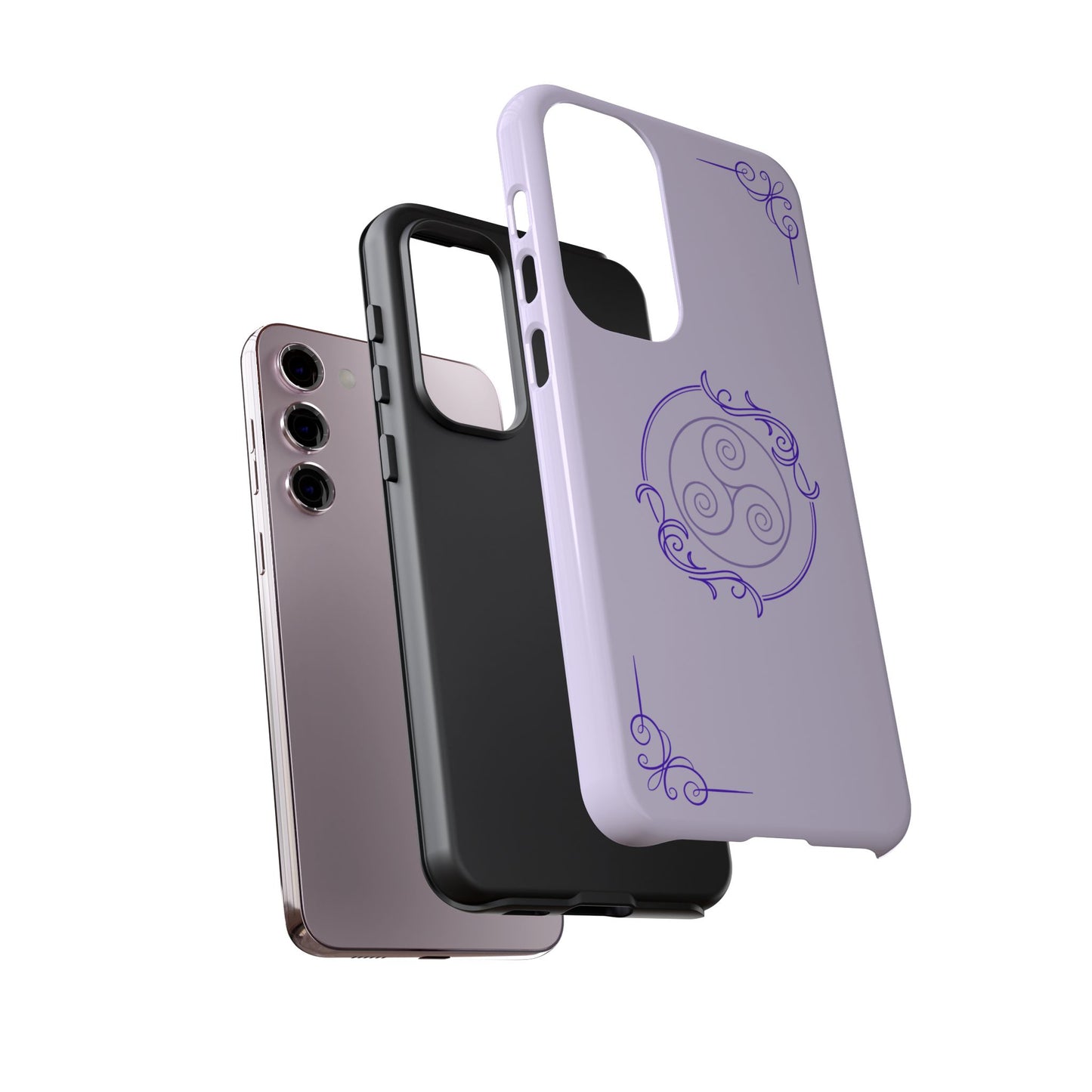 Tough Phone Cases - Purple Elegance for Multiple Models