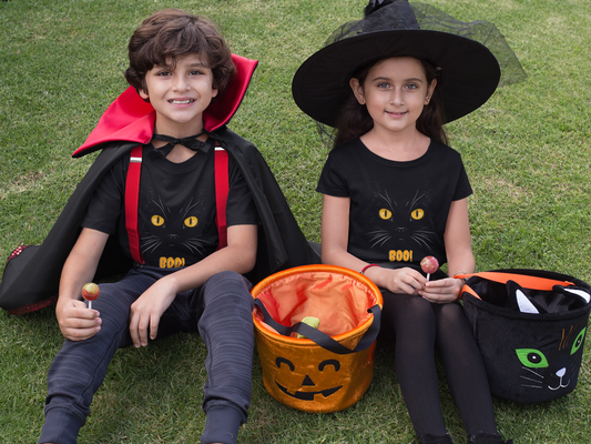 Kids Halloween BOO Cat T-shirt