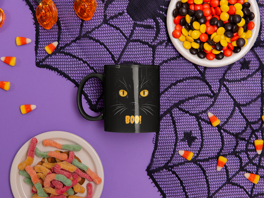 Mug - Halloween BOO Cat  (11 oz)