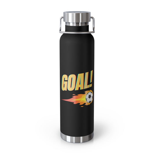 Soccer Theme - Copper Vacuum Insulated Water Bottle, 22 oz